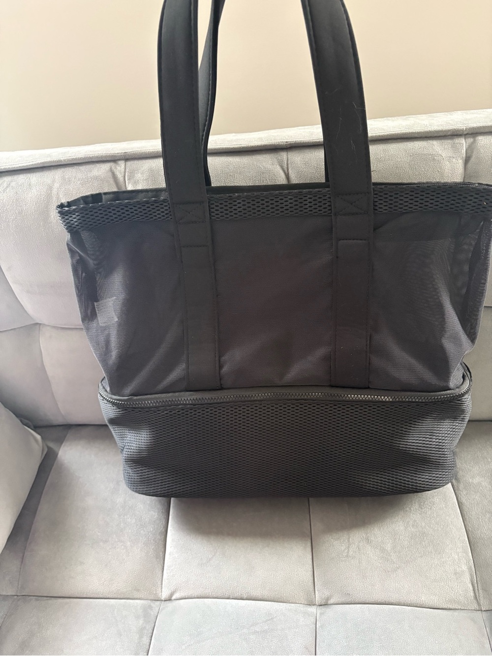 Beach Tote Bag With Cooler Compartment
